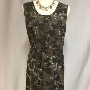 COPY - COPY - Simply Vera Wang Summer Sleeveless Dress Size 6 Brown Green Print